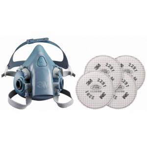 3M 3PB40-5WYZ4 Halbmasken-Atemschutzmasken-Set, 4 Kartuschen im Lieferumfang enthalten, P100-Filter, Silikon, M-Maskengröße | CN7UPH 277ND8