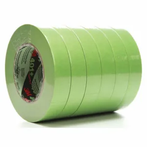 3M 401+ Paper Masking Tape, Rubber Tape Adhesive, 6.7 mil Thick, 24 mm X 55 m, Green, 24 Pk | CE9UAT 29WT58