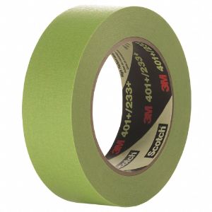 3M 401+ Paper Masking Tape, Rubber Tape Adhesive, 9.5 mil Thick, 36 mm X 55 m, Green | CE9TZR 52ND41