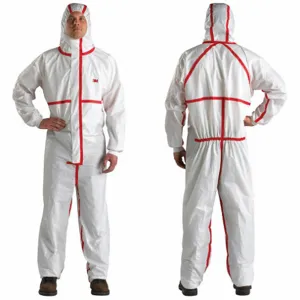 3M 4565-BLK-XXL Hooded Coverall White/red 2xl, 25 Pk | AC4WRU 30Z019