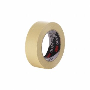 3M 501+ Paper Masking Tape, Rubber Tape Adhesive, 5.2 mil Thick, 48 mm X 55 m, Tan, 24 Pk | CE9UBM 29WT63