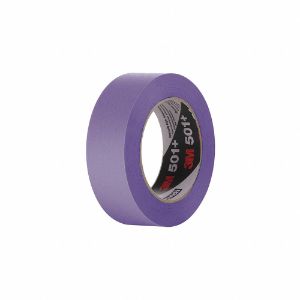 3M 501+ Paper Masking Tape, Rubber Tape Adhesive, 7.3 mil Thick, 96 mm X 60 Yard, Purple, 8 Pk | CE9TZU 402M84
