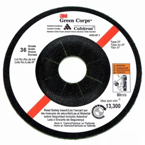 3M 51164 Depress Center Wheel T27 4.5 x 1/8 x 5/8-11, 40 Pk | AB9CDU 2BAT7