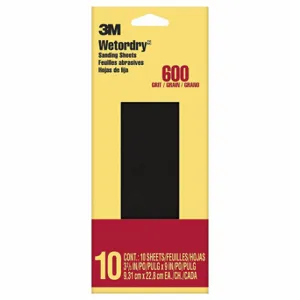 3M 5921-18-CC Sandpaper Sheet, 3 5/8 Inch Width X 9 Inch Length, Silicon Carbide, 600 Grit | CN7WDU 804CV7