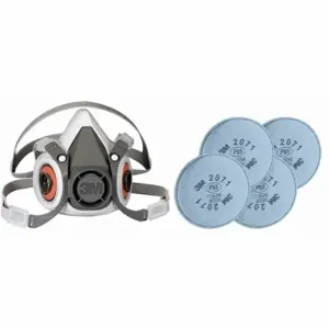 3M 5AM53-4MH55 Half Mask Respirator Kit, 4 Cartridges Included, P95 Filter, Thermoplastic Elastomer | CN7UPU 277NJ8