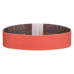 3M 60410012821 Sanding Belt, 18 Inch Length, 1/2 Inch Width, Ceramic, 80 Grit, Medium, Coated | CE9KVK 32UM06