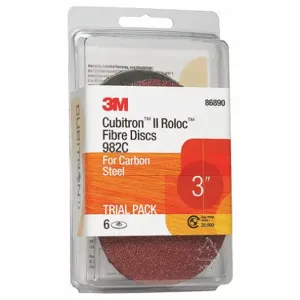 3M 60440296881 Quick-Change Sanding Disc, Tr, 3 Inch Dia, Ceramic, Assorted Grit, Fiber, 982C | CN7WAE 38XK34