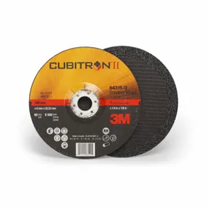 3M 60440305518 Depressed Center Wheels, 7 Inch Dia, 7/8 Inch Hole, Ceramic, 36 Grit, Type 27, Cubitron Ii | CN7UAP 53AY57