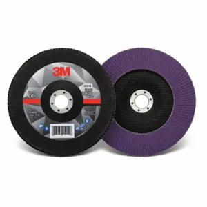 3M 60440351470 Flap Disc, Ceramic Grain, 7 Inch Disc Diameter, 80 Abrasive Grit, 5 Pk | CF2DRC 498X97