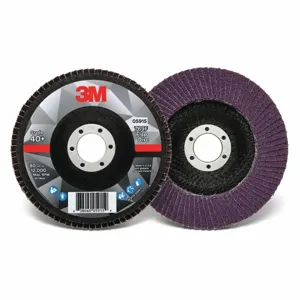 3M 60440351488 Flap Disc, Ceramic Grain, 5 Inch Disc Diameter, 40 Abrasive Grit | CF2DUD 498X98