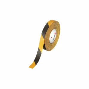 3M 613 Striped Black/Yellow Anti-Slip Tape, 1 Inch x 60.0 Feet, 60 Grit Aluminium Oxide | CE9FGE 54DF07