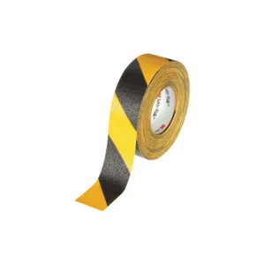 3M 613 Striped Black/Yellow Anti-Slip Tape, 3 Inch x 60.0 Feet, 60 Grit Aluminium Oxide | CE9FGB 54DF09