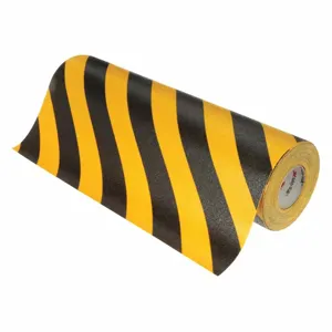 3M 613 Striped Black/Yellow Anti-Slip Tape, 12 Inch x 60.0 Feet, 60 Grit Aluminium Oxide | CE9FGD 54DF13