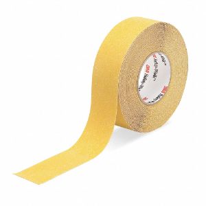 3M 630-1X60 Solid Yellow Anti-Slip Tape, 1 Inch x 60.0 Feet, 60 Grit Aluminium Oxide | CE9FYH 35XN36