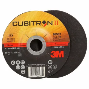 3M 66537 Ceramic Depressed Center Wheels, 5 Inch, 7/8 Inch Arbor Hole Size | CF2NBH 22PA37