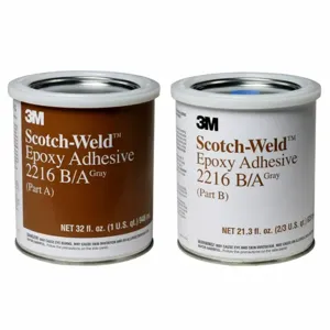 3M 2216 Epoxy Adhesive, Ambient Cured, 1 Qt, Can, Clear, Thick Liquid, 6 PK | CN7UDR 2JBL2