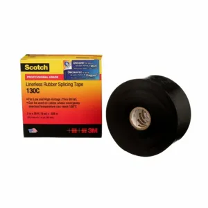 3M 130C-1-1/2x30FT Electrical Tape 1-1/2 x 30 Feet 30 Mil, 12 Pk | AB9XCQ 2FYV9