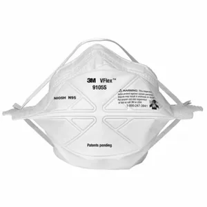 3M 9105S Disposable Respirator, Dual, Non-Adj, Metal Nose Clip, Std, White, S Mask Size, N95, 50 PK | CN7TYM 6KXU1