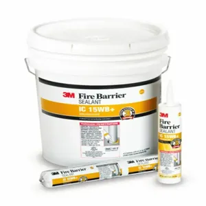 3M IC-15WB+-4.5GAL Firestop Sealant, 4.5 gal Pail, Up to 3 Hr Fire Rating, Yellow | CF2DXF 3BE34