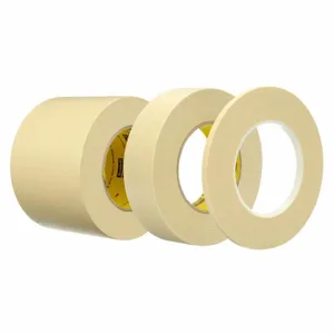 3M 231/231A Paper Masking Tape, Rubber Tape Adhesive, 6.3 mil Thick, 72 mm X 55 m, Tan, 12 Pk | CE9UAZ 54UC26