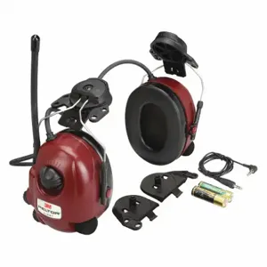 3M M2RX7P3E2-01 Hard Hat Mounted Headset, 25 Db Noise Reduction Rating, Dielectric No, Red | CF2AXN 481Z33