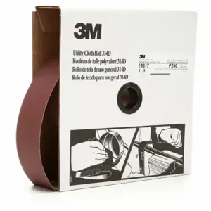 3M 7000118537 Abrasive Utility Roll, 2 Inch W x 150 ft L, Aluminum Oxide, P240 Grit, J Wt Cloth, 314D | CN7TMN 804GT5