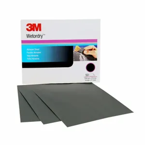 3M 02042 Sanding Sheet 11 x 9 Inch P240 G Aluminium Oxide, 250 Pk | AB9BYV 2AZX7