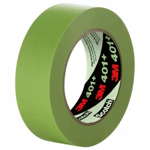 3M 401+ Paper Masking Tape, Rubber Tape Adhesive, 6.7 mil Thick, 18 mm X 55 m, Green, 48 Pk | CE9UAV 20XG30