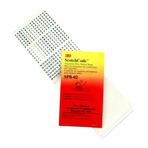 3M SPB-06 Pre-printed Wire Marker Book, 5 Pk | AB9LEH 2DUC9