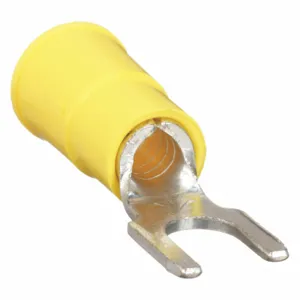 3M BFV10-6Q Fork Terminal Yellow Stud Size #6, 25 Pk | AF7QPQ 22FX29