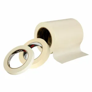 3M 201+ Paper Masking Tape, Rubber Tape Adhesive, 4.4 mil Thick, 24 mm X 55 m, Tan, 36 Pk | CE9UBR 29WT52