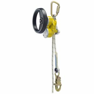 3M 3327050 Rescue And Descent Device, Lower, Carabiner, Snap Hook, 50 ft Max Working Length, Yellow | CN7TWJ 61DG96