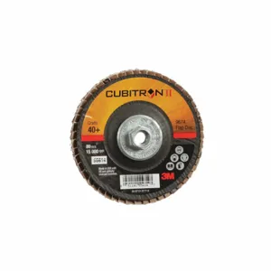 3M 967A Flap Disc, Ceramic, 4 Inch Disc Diameter, 40 Abrasive Grit | CF2DPC 32UL68