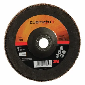 3M 967A Flap Disc, Ceramic Grain, 7 Inch Disc Diameter, 60 Abrasive Grit | CF2DRG 448C67