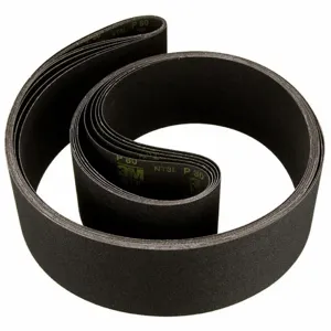 3M 60410014108 Sanding Belt, 132 Inch Length, 4 Inch Width, Silicon Carbide, 80 Grit, Medium, 5 Pk | CE9KWK 2DHV1