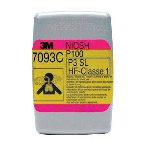 3M 7093C Filter, NIOSH Rating Nuisance Acid Gas, Nuisance Organic Vapor, P100, Magenta, 12 Pk | CF2EAF 4AVH8