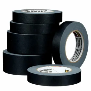 3M 2510 Paper Masking Tape, Rubber Tape Adhesive, 6.7 mil Thick, 24 mm X 55 m, Black | CE9UAU 48UV67