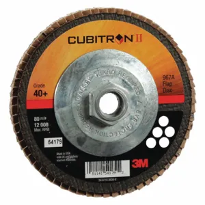 3M 967A Flap Disc, Ceramic Grain, 5 Inch Disc Diameter, 40 Abrasive Grit | CF2DTZ 448C30