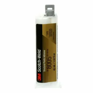 3M 8005 Acrylic Adhesive, Dp8005, Ambient Cured, 45 Ml, Dual-Cartridge, Black, Thick Liquid | CN7TPB 49Z641