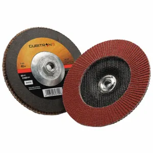 3M 969F Flap Disc, Ceramic Grain, 7 Inch Disc Diameter, 40 Abrasive Grit | CF2DRU 448D64