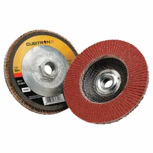 3M 969F Flap Disc, Ceramic Grain, 4 1/2 Inch Disc Diameter, 60 Abrasive Grit | CF2DVA 448D77