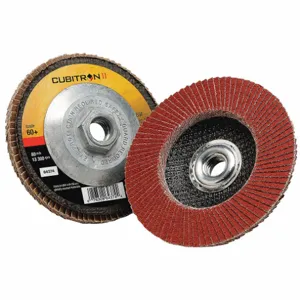 3M 969F Flap Disc, Ceramic Grain, 4 1/2 Inch Disc Diameter, 60 Abrasive Grit | CF2DUY 448D59