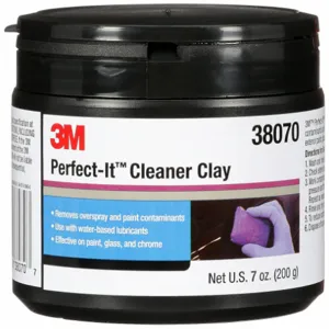 3M 38070 Abrasive Cleaner Clay Bar, 1 Pt, Plastic Jar, Blue | CF2UHK 2CTN7