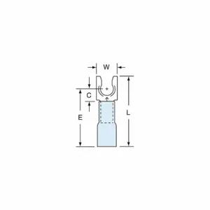 3M MH14-8FLK Fork Terminal Blue 16 To 14 Awg, 250 Pk | AC2FGX 2JLA9