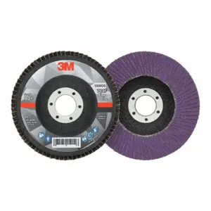 3M 769F Flap Disc, Ceramic Grain, 4 1/2 Inch Disc Diameter, 80 Abrasive Grit | CF2DUV 498X88