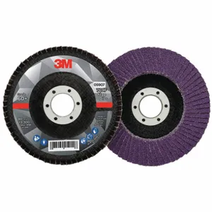 3M 769F Flap Disc, Ceramic Grain, 4 1/2 Inch Disc Diameter, 60 Abrasive Grit | CF2DVE 498X90