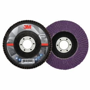 3M 769F Flap Disc, Ceramic Grain, 4 1/2 Inch Disc Diameter, 40 Abrasive Grit | CF2DVR 498X89