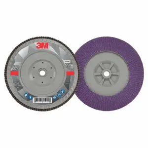 3M 7100178191 Flap Disc, Type 27, 7 Inch x 5/8 11, Ceramic, 60 Grit, Plastic Bk, Std Density, 769F | CN7UKL 498Y19