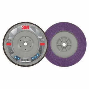 3M 7100178233 Flap Disc, Type 27, 7 x 5/8 -11, Ceramic, 40 Grit, Plastic, Black, Standard Density | CN2RFQ 60440271041 / 26ZT12