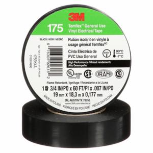 3M 175BK4A Insulating Electrical Tape, 175, Vinyl, 3/4 Inch x 60 ft | CN7WJH 61CF57